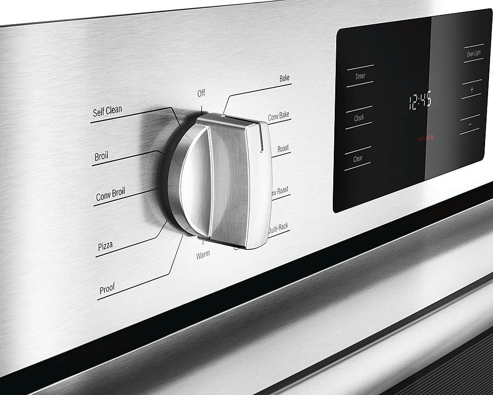 Alt View 12. Bosch - 500 Series 30" Built-In Single Electric Convection Wall Oven - Stainless steel.