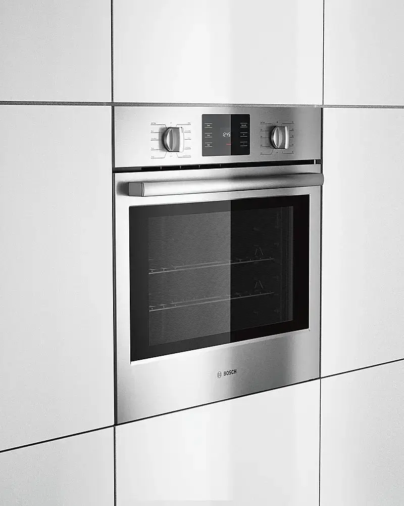 Alt View 13. Bosch - 500 Series 30" Built-In Single Electric Convection Wall Oven - Stainless steel.