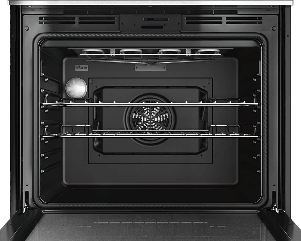 Alt View 2. Bosch - 500 Series 30" Built-In Single Electric Convection Wall Oven - Stainless steel.