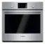 Front. Bosch - 500 Series 30" Built-in Single Electric Wall Oven - Stainless steel.