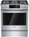 Front Zoom. Bosch - 800 Series 4.6 Cu. Ft. Self-Cleaning Slide-In Dual Fuel Convection Range.