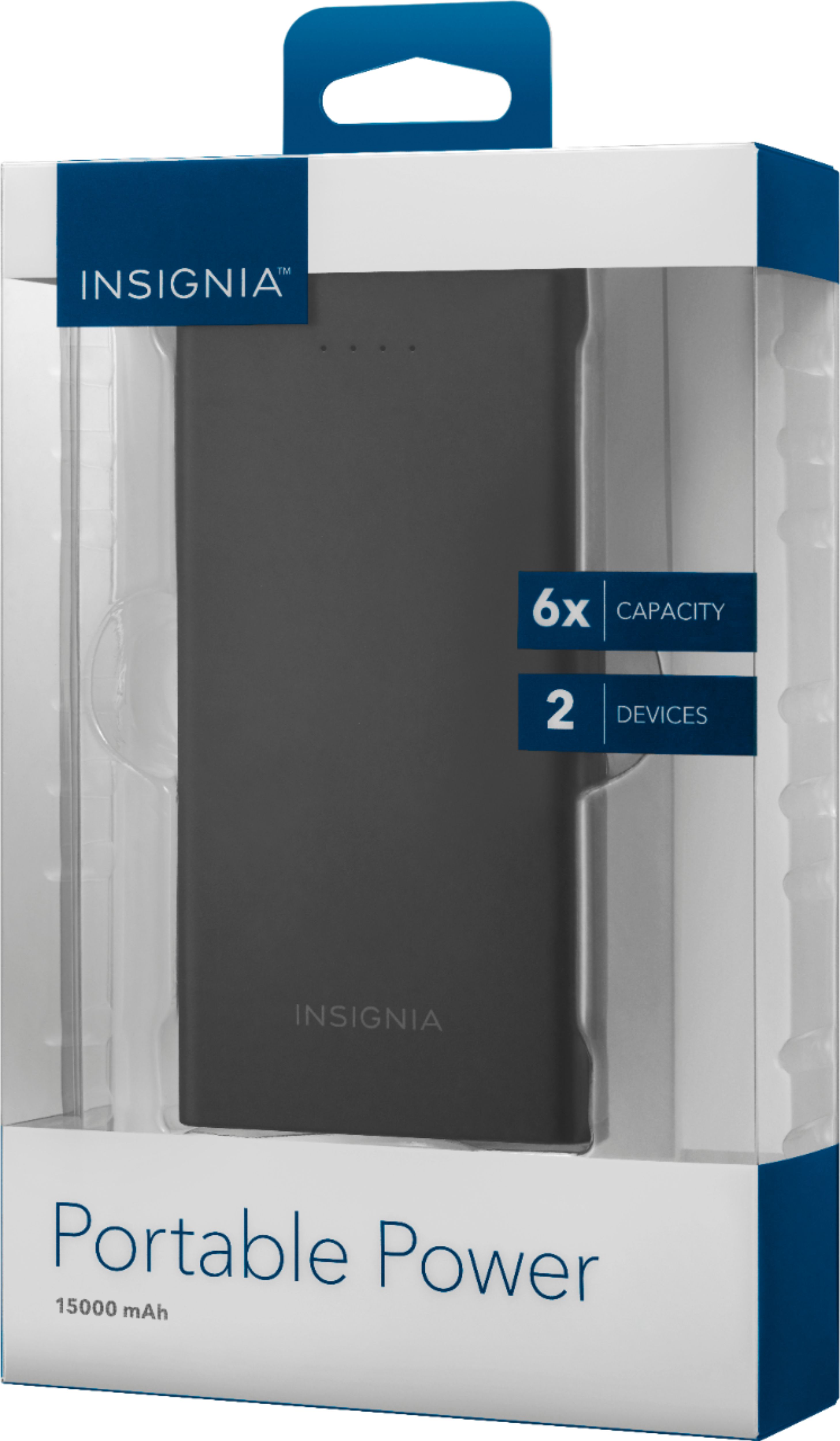 Insignia™ 15,000 mAh Portable Charger for Most USB-Enabled Devices