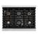 Alt View 9. ZLINE - 36 in. Wide 6 Burner Autograph Paramount Gas Range with DuoPro Burners w/ White Door & Black Accents (PSGRZ-WM-36-MB) - Stainless Steel with White Matte Door.