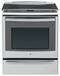 GE - Profile Series 5.3 Cu. Ft. Self-Cleaning Slide-In Electric Convection Range - Stainless steel-Front_Standard