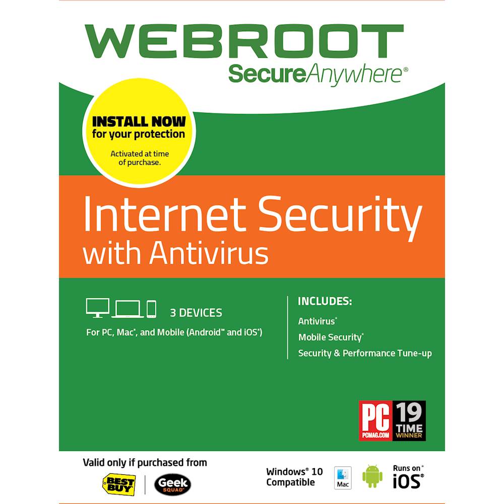 Webroot Internet Security + Antivirus TTS (10 Devices) (1-Month  Subscription Auto Renew) Windows, Mac OS, Apple iOS, Android, Chrome  [Digital] WEBROOT - Best Buy