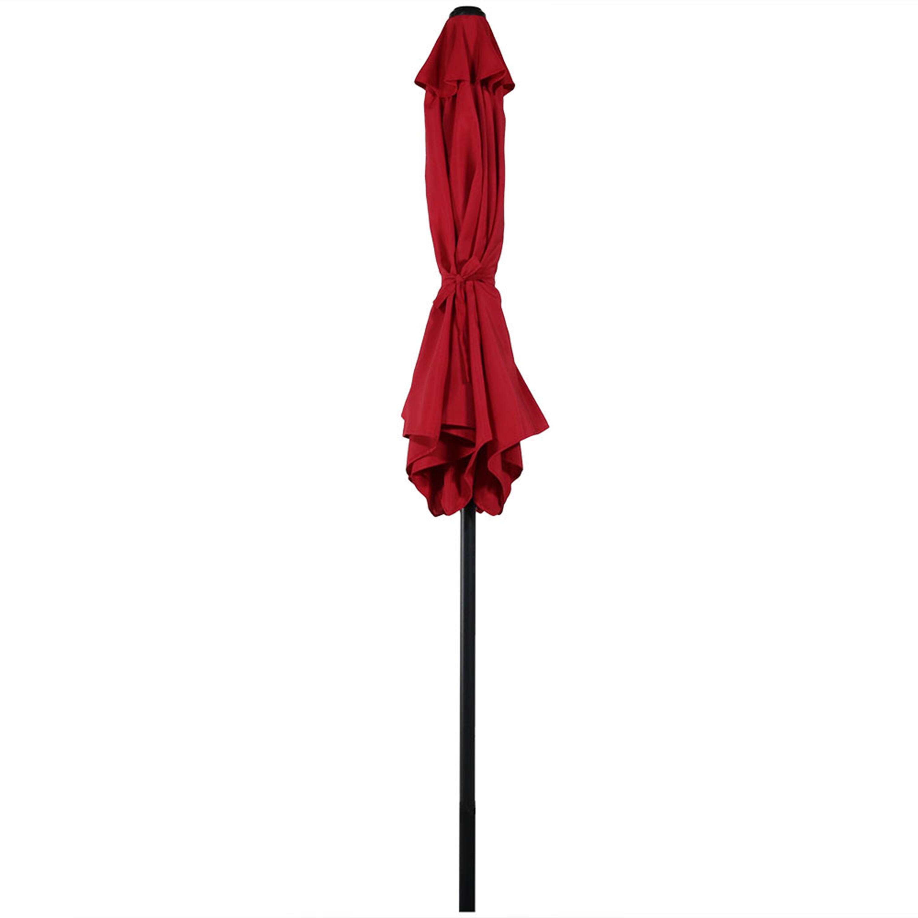Alt View 10. Sunnydaze - 7.5 ft Aluminum Patio Umbrella with Tilt and Crank - Red.