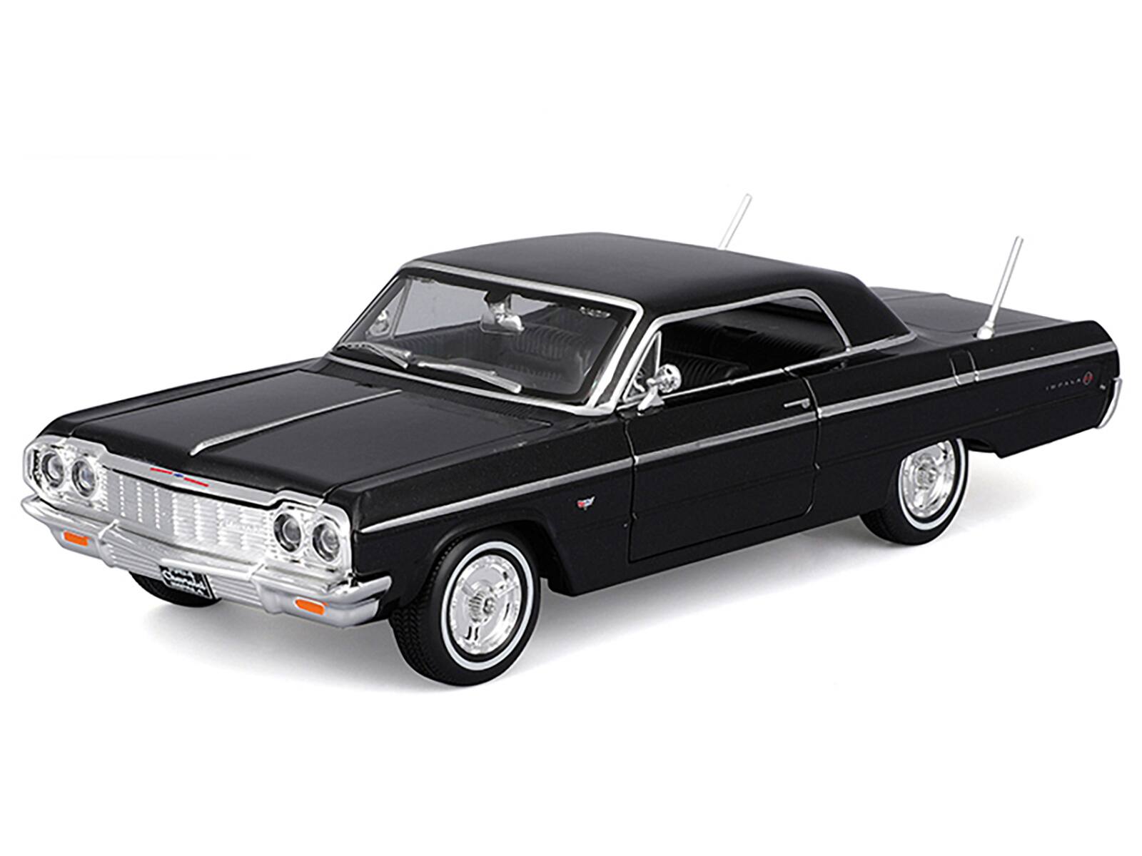 Left. Maisto - 1964 Chevrolet Impala SS Black "Special Edition" Series 1/26 Diecast Model Car by Maisto - Black.
