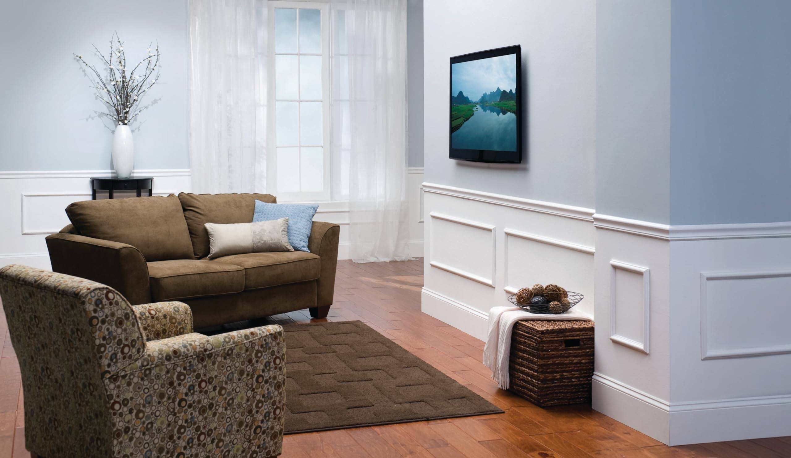 Alt View 4. Sanus - Low Profile Mount for TV's 32 - 50" TV - Universal Desigm w/ Easy DIY Install & Included Hardware - black.