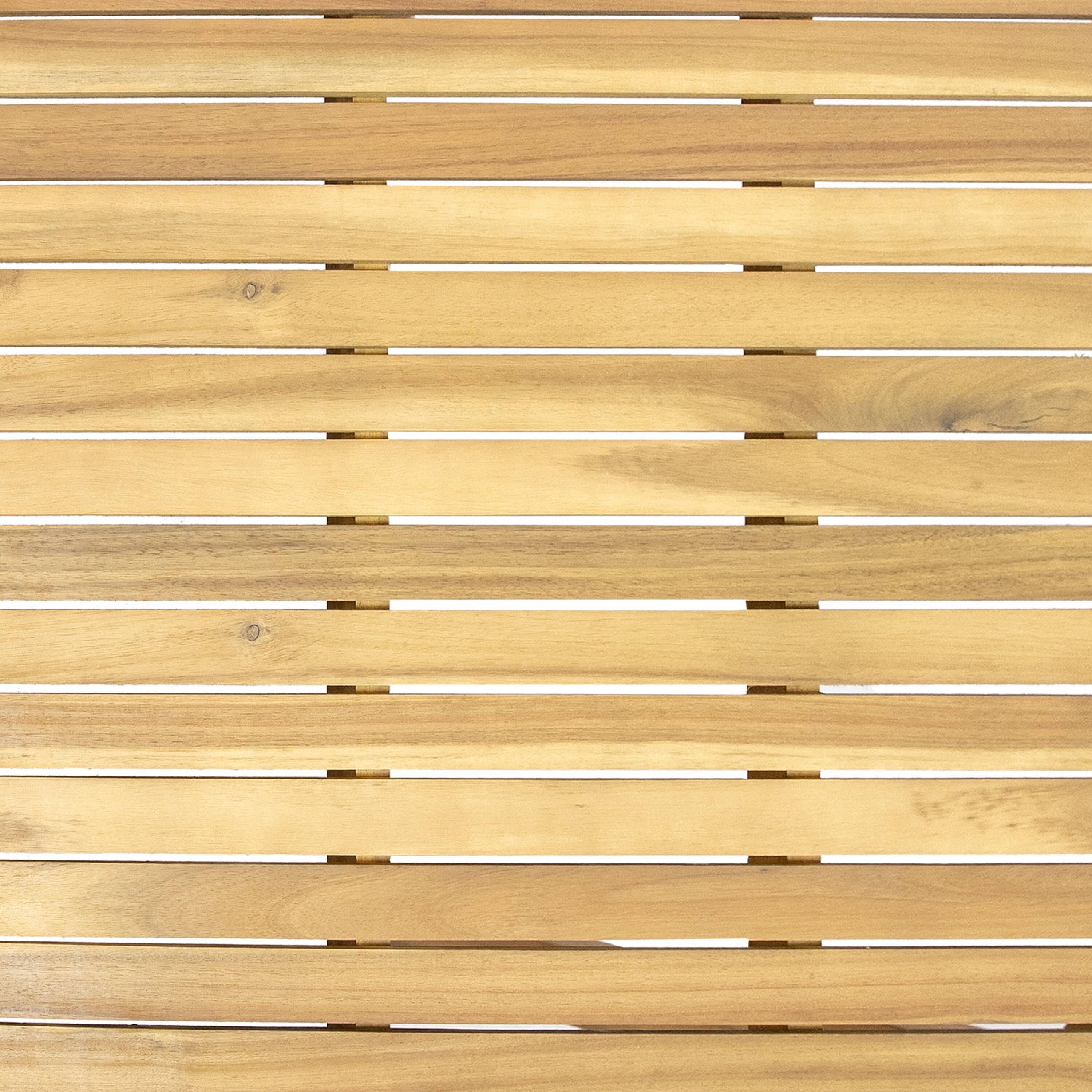 Alt View 8. Sunnydaze - Rodanthe Acacia Wood Outdoor Dining Table - Brown.