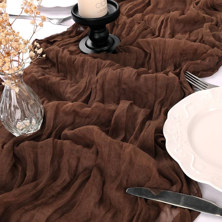 Dapper Styles Cheesecloth Table Runner Fall Inch Gauze Rustic Boho ...