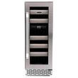 Whynter - Elite 17 Bottle Seamless Stainless Steel Door Dual Zone Built-in Wine Refrigerator - Larger Front