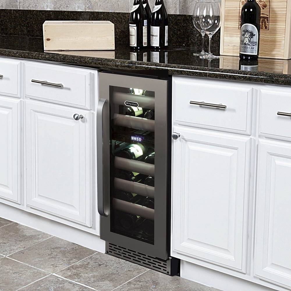 Alt View 16. Whynter - Elite 17-Bottle Wine Refrigerator - Stainless steel.