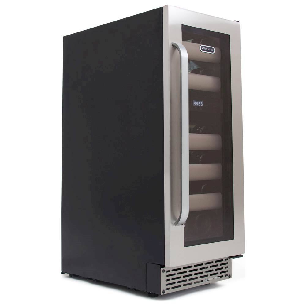 Alt View 17. Whynter - Elite 17-Bottle Wine Refrigerator - Stainless steel.