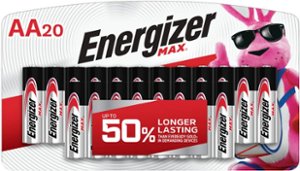 Energizer - MAX AA Batteries (20 Pack), Double A Alkaline Batteries - Front_Zoom