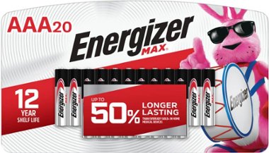 Energizer - MAX AAA Batteries (20 Pack), Triple A Alkaline Batteries - Front_Zoom