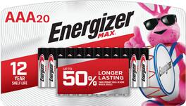 Energizer - MAX AAA Batteries (20 Pack), Triple A Alkaline Batteries