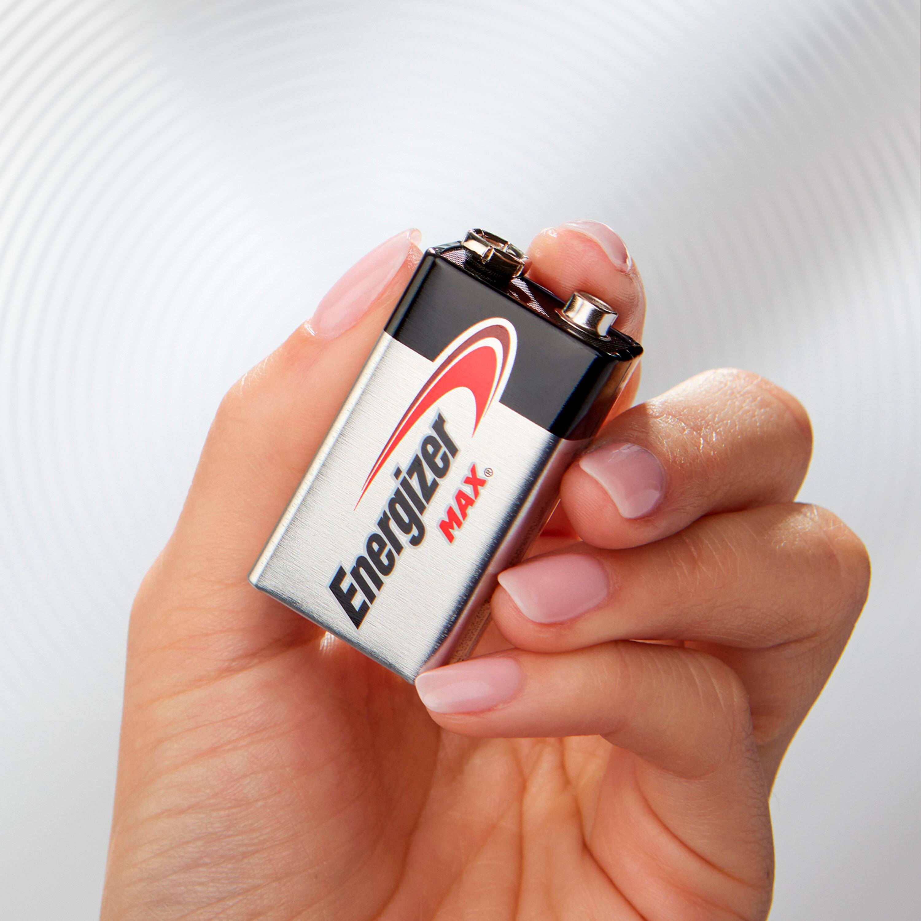 Alt View 11. Energizer - MAX 9V Batteries (4 Pack), 9 Volt Alkaline Batteries - Silver.