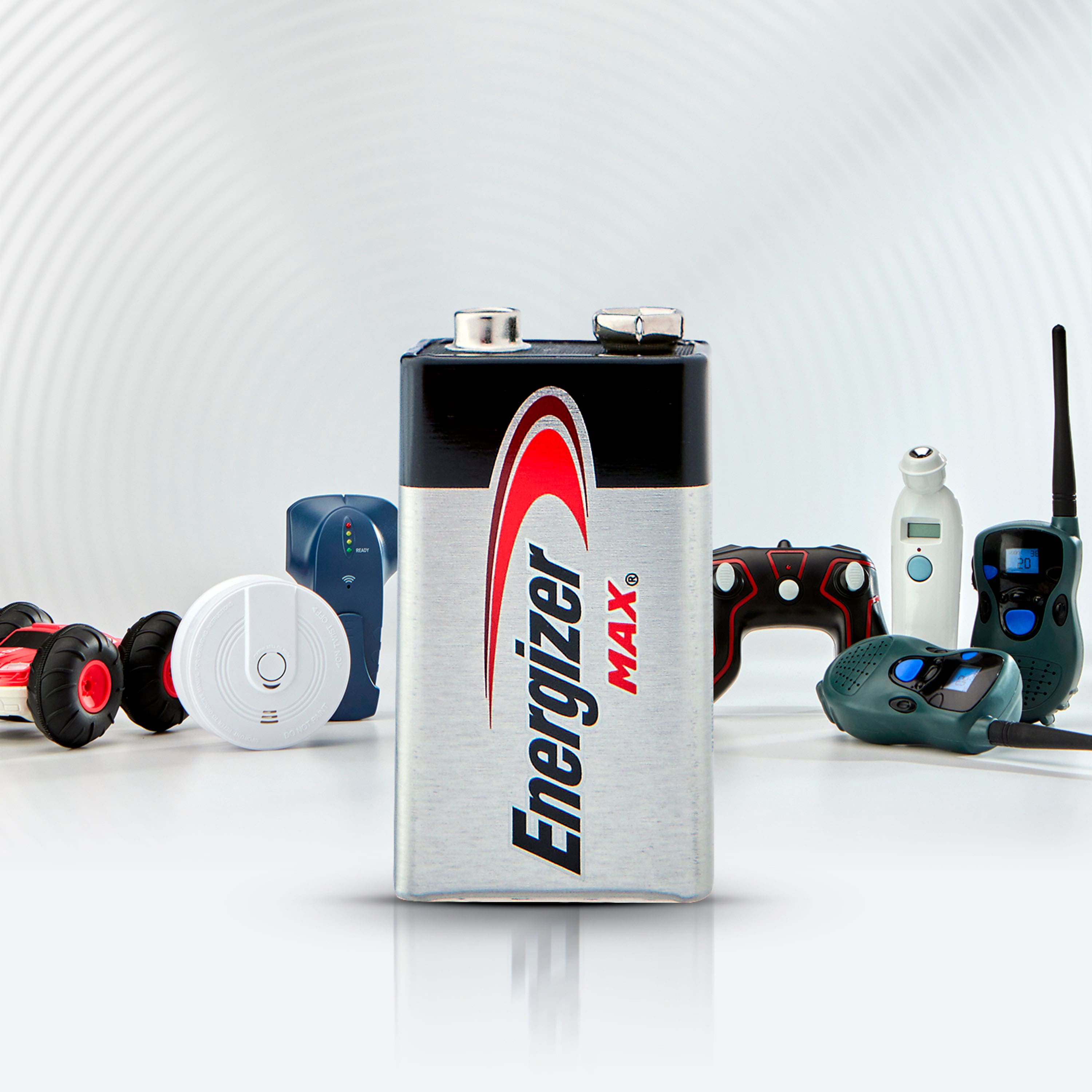 Alt View 15. Energizer - MAX 9V Batteries (4 Pack), 9 Volt Alkaline Batteries - Silver.