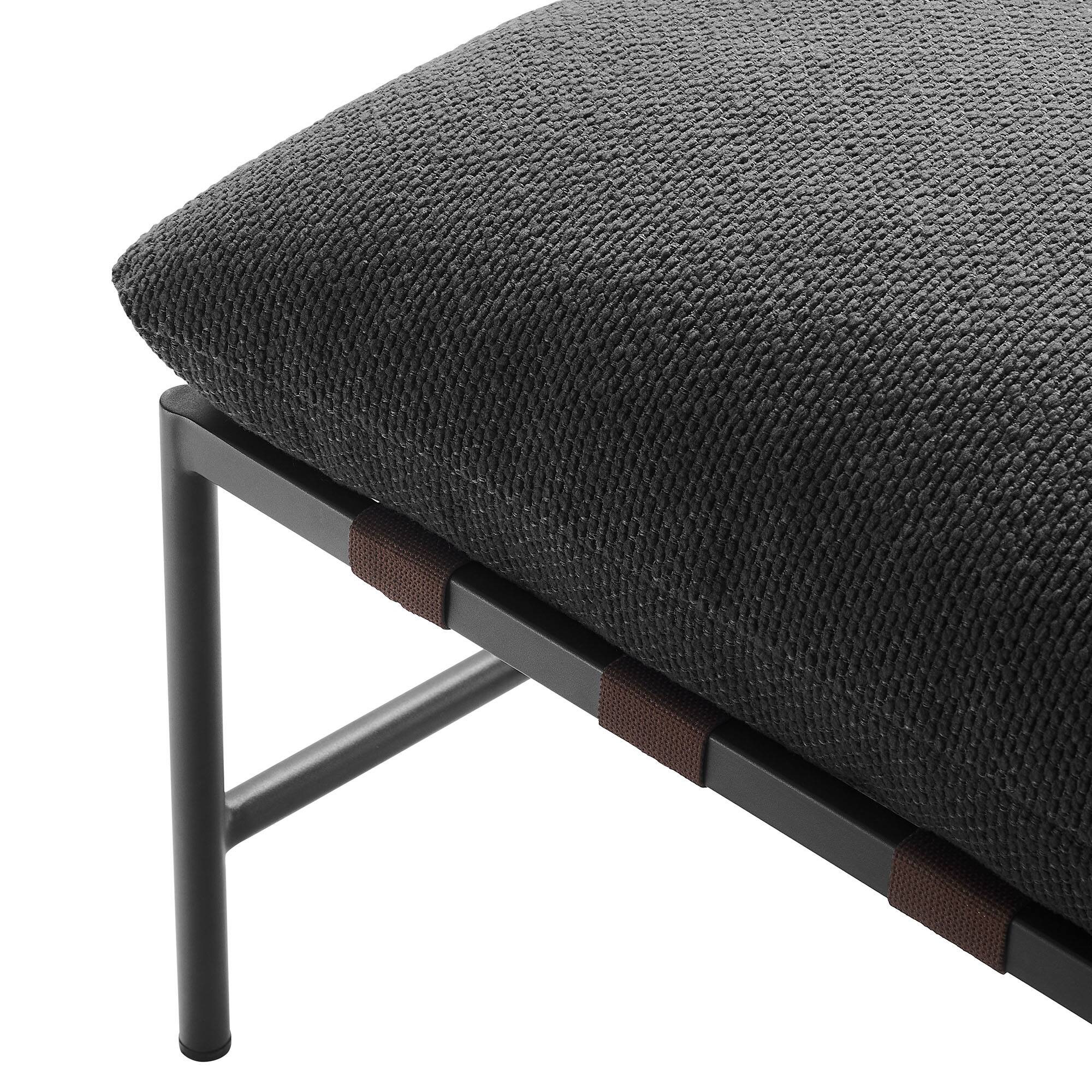 Alt View 4. Modway - Raya Outdoor Patio Boucle Ottoman by Modway - Charcoal.