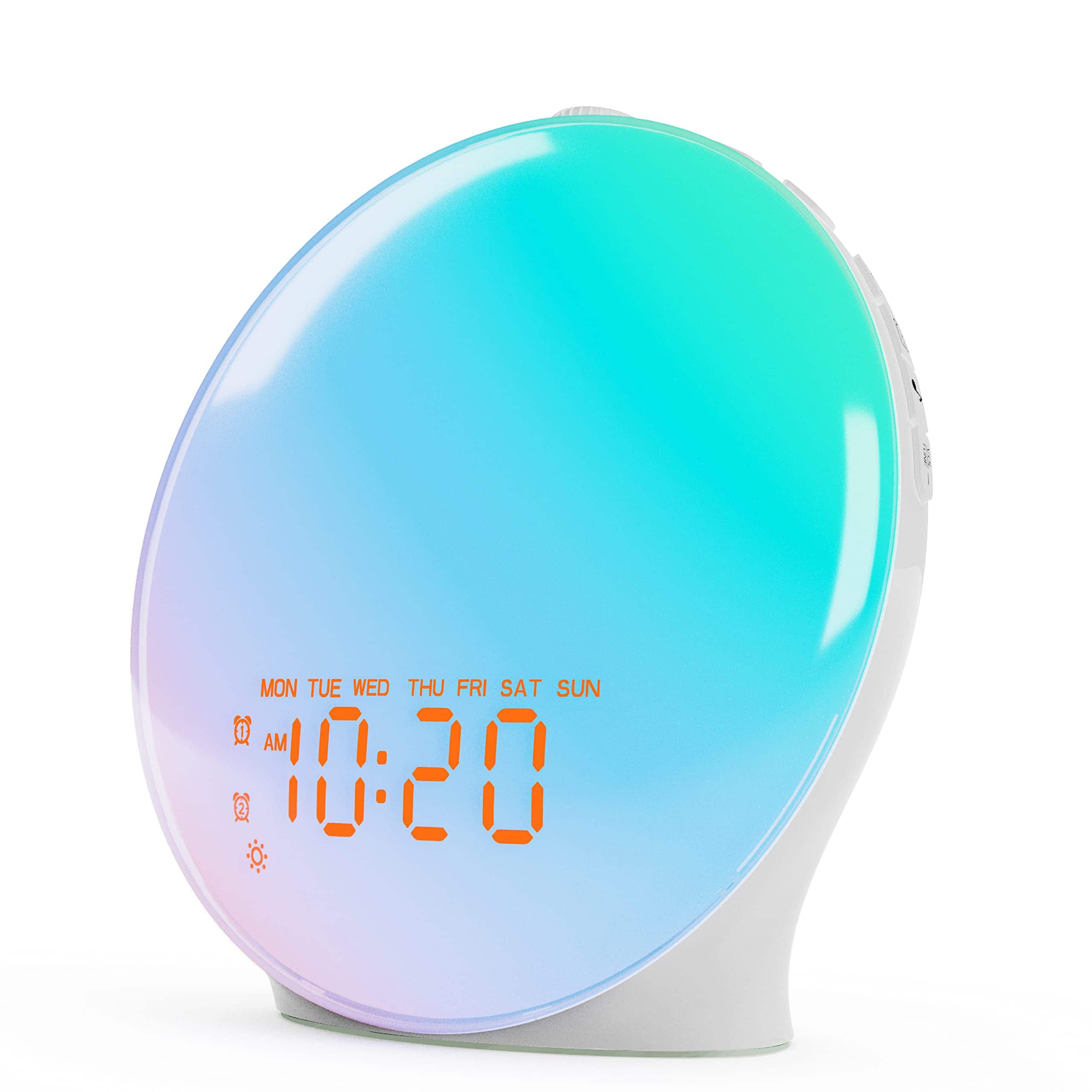 Dazzed Corner - Wake Up Light Sunrise Alarm Clock for Bedroom - White