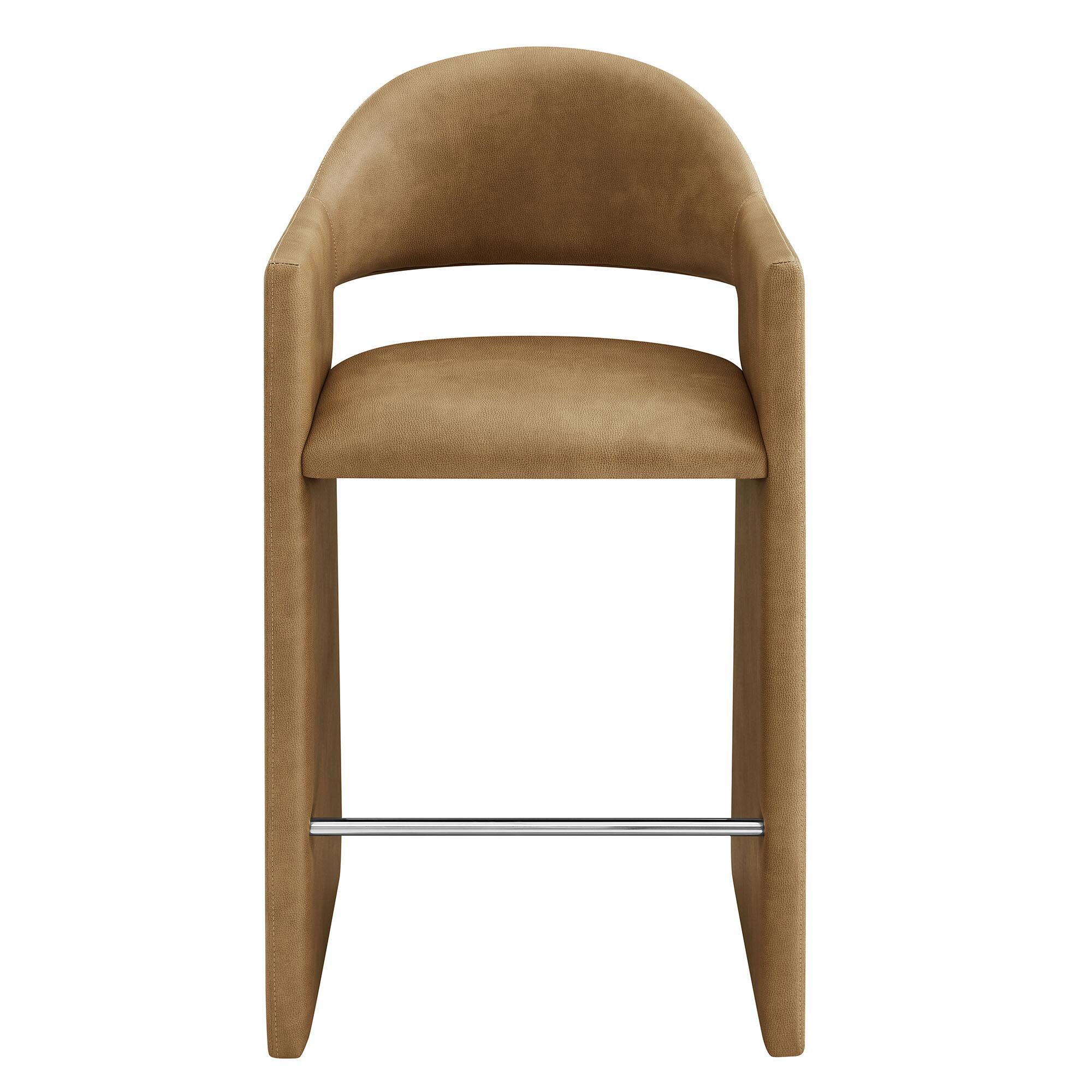 Alt View 4. Modway - Talia 41 Inch Vegan Leather Bar Stool by Modway - Toast.