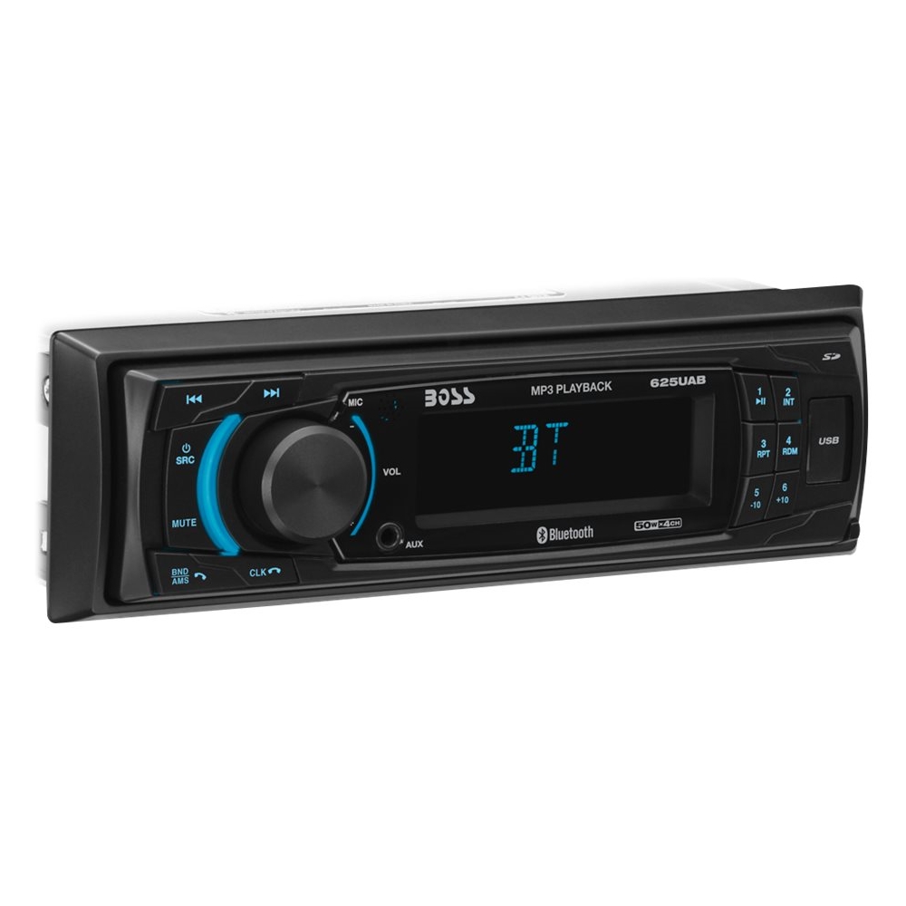 Left View: BOSS Audio - In-Dash Digital Media Receiver - Built-in Bluetooth with Detachable Faceplate - Black