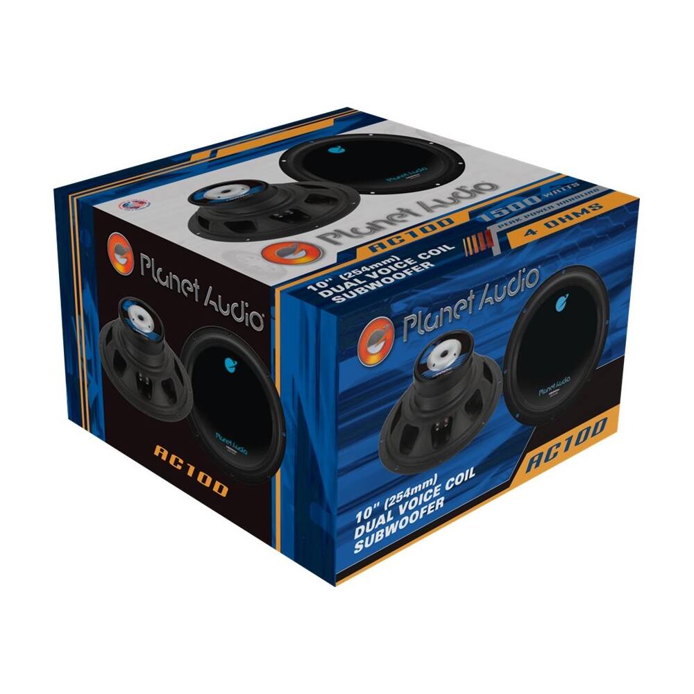 Left. Planet Audio - Anarchy 10" Dual-Voice-Coil Subwoofer - Black.