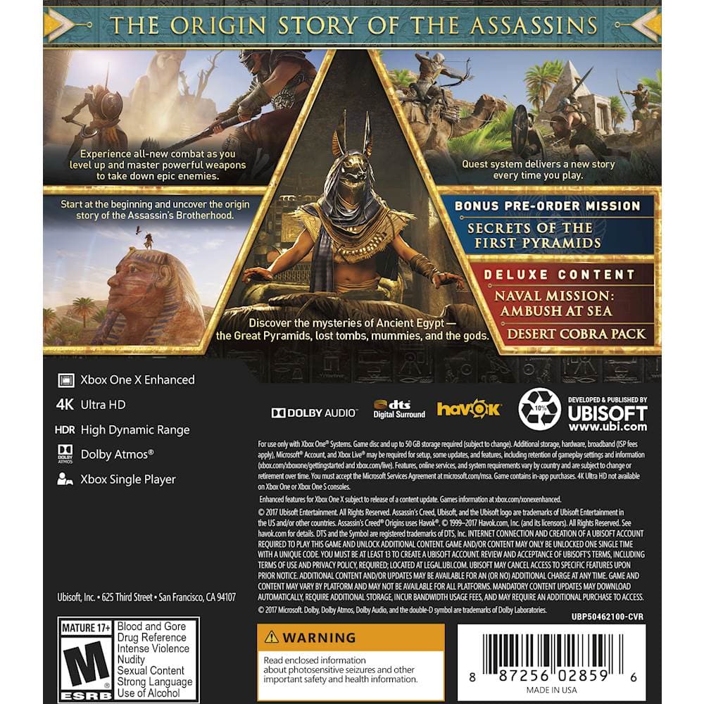 Assassin's Creed Origins Deluxe Edition for PC,PS4 (Digital),Xbox (Digital)  Buy