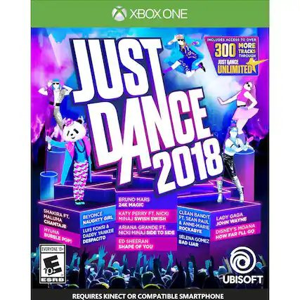 Front. Ubisoft - Just Dance 2018. - E10+ (Everyone 10+)