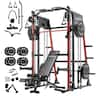 Mikolo - M4 2.0 Smith Machine, All-in-One Home Gym Power Cage with LAT Pulldown & Cable Crossover, Squat Rack for Body Workouts - Red