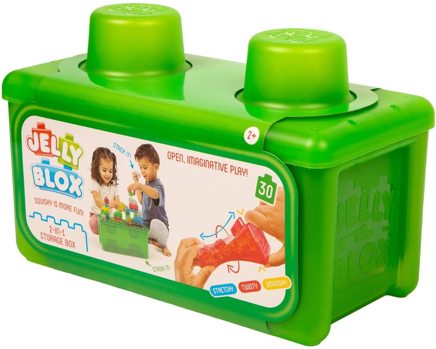 JELLY BLOX SQUISHY IS MORE FUN! 2-IN-1 STORAGE BOX

STACK IT!
2+ OPEN. IMAGINATIVE PLAY! 30! STASH IT! TWISTY SMOOSHY STRETCHY

JELLY BLOX