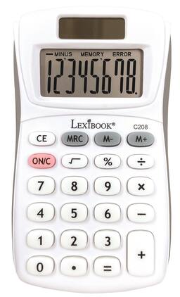 Lexibook - 8-Digit Pocket Calculator with Rubber Finish