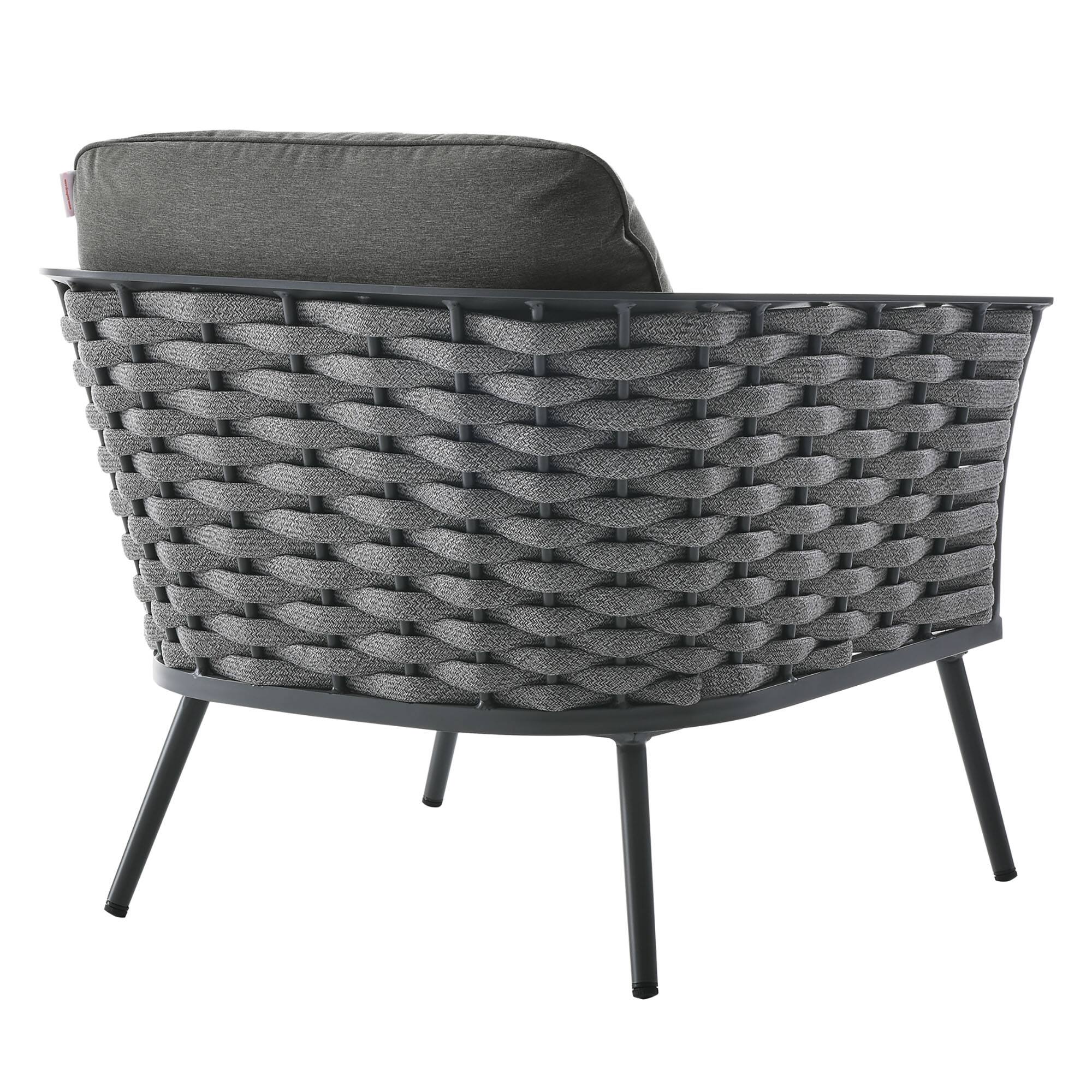 Alt View 2. Modway - Stance Outdoor Patio Aluminum Armchair by Modway - Gray Charcoal.