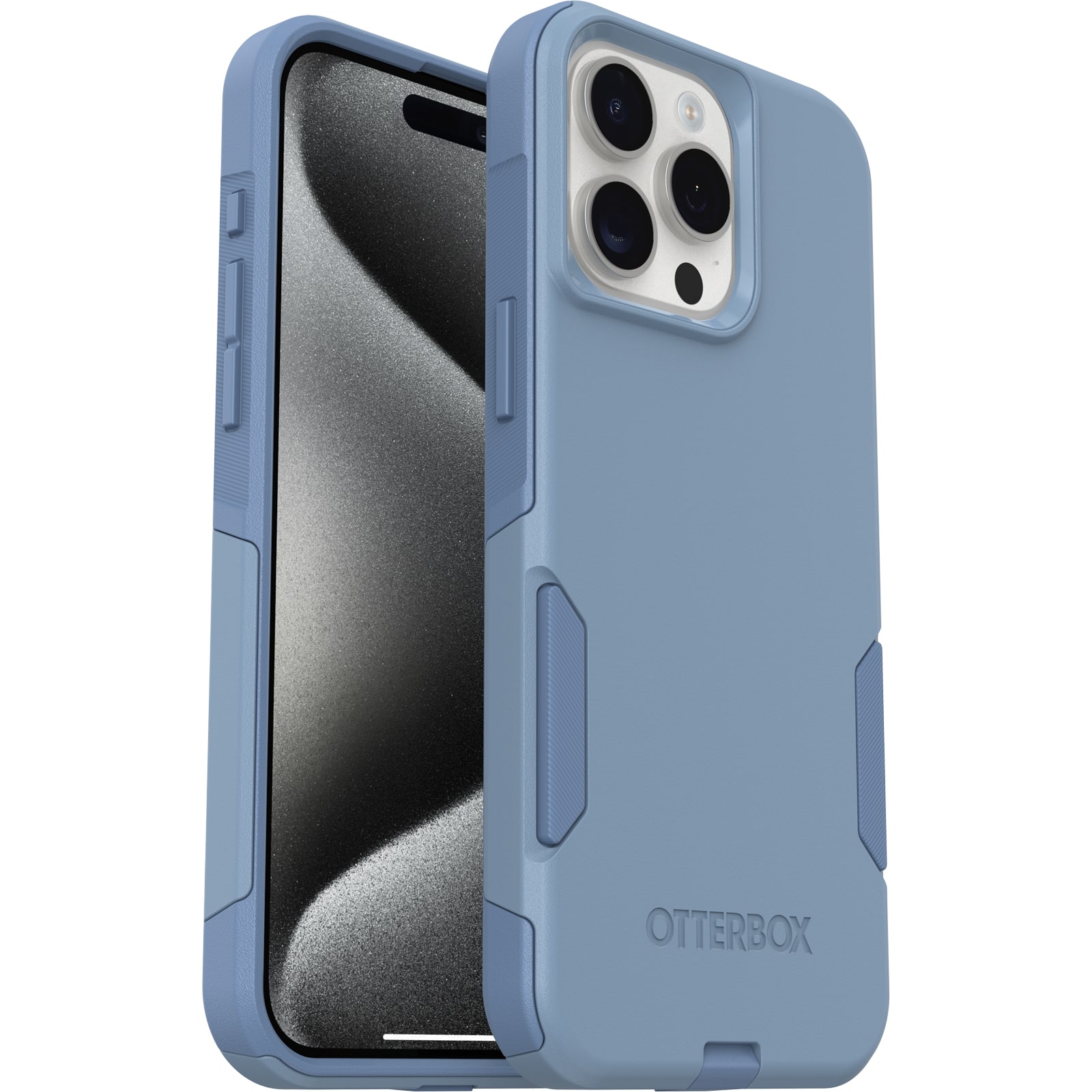 Alt View 1. OtterBox - Commuter Series Hard Shell for MagSafe for Apple iPhone 15 Pro Max - Crisp Denim.