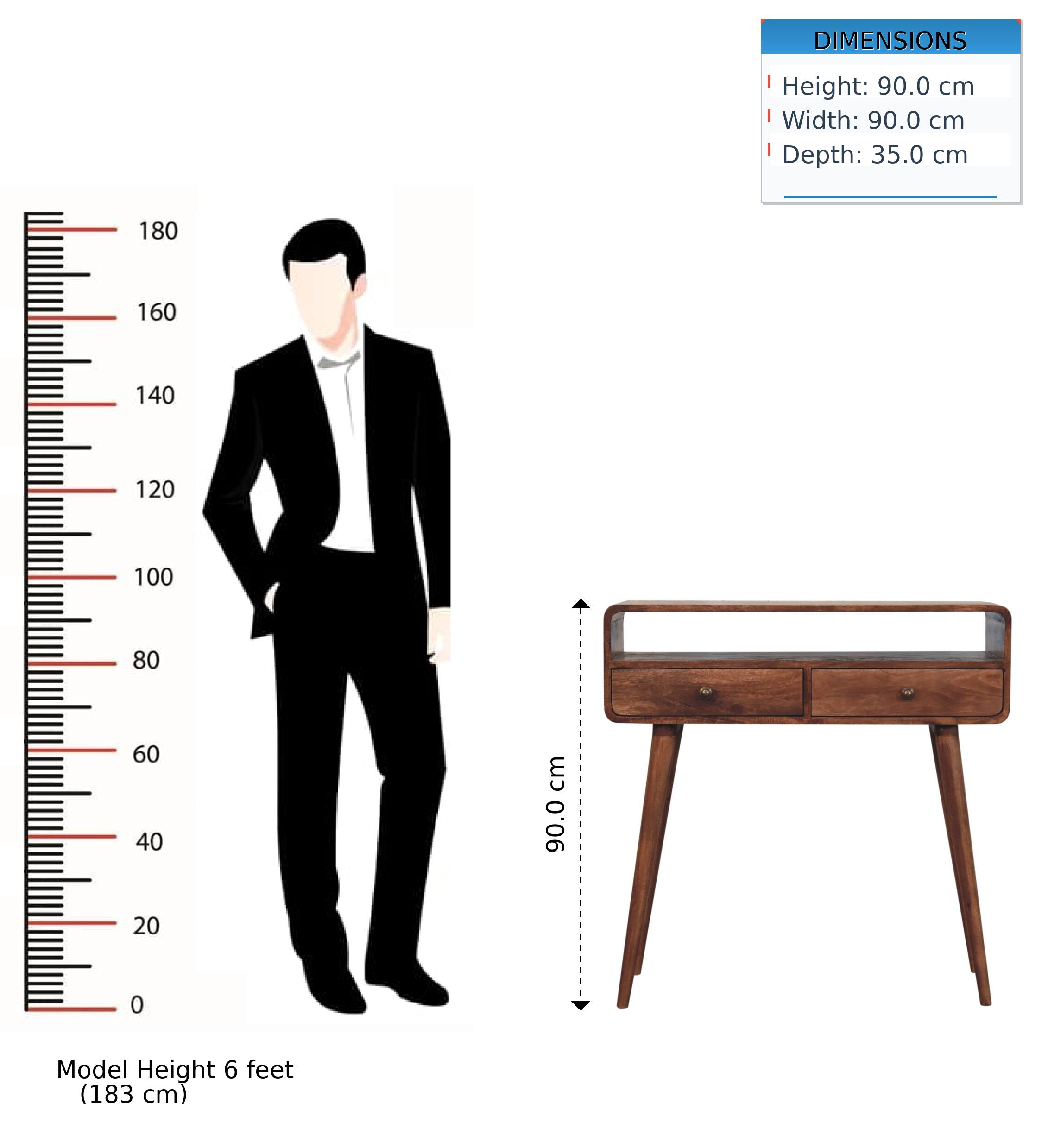 DIMENSIONS  
Height: 90.0 cm  
Width: 90.0 cm  
Depth: 35.0 cm  

Model Height: 6 feet (183 cm)