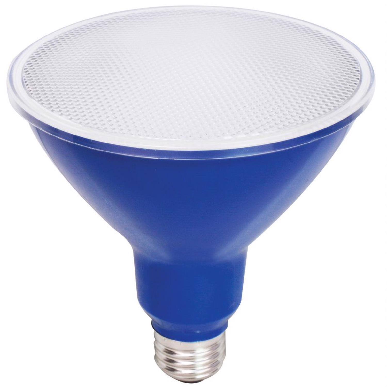 Angle. GE - GE PAR 38 E26 (Medium) LED Floodlight Bulb Blue 1 pk.