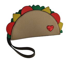 Zeckos - Taco Bout Love Food Friendly Taco Shaped Purse w/Removable Wrist Strap - Brown