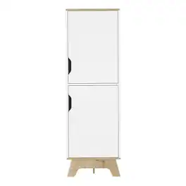 TOV Furniture - British 2-Door Modern Engineered Wood Single Pantry - White