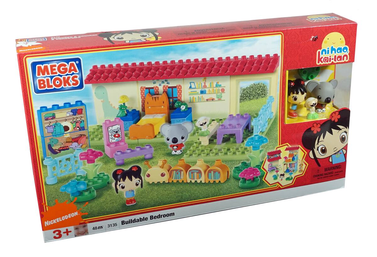 Mega Brands - Mega Bloks Ni Hao Kai-Lan's Buildable Bedroom - 48 Piece Set - Multi