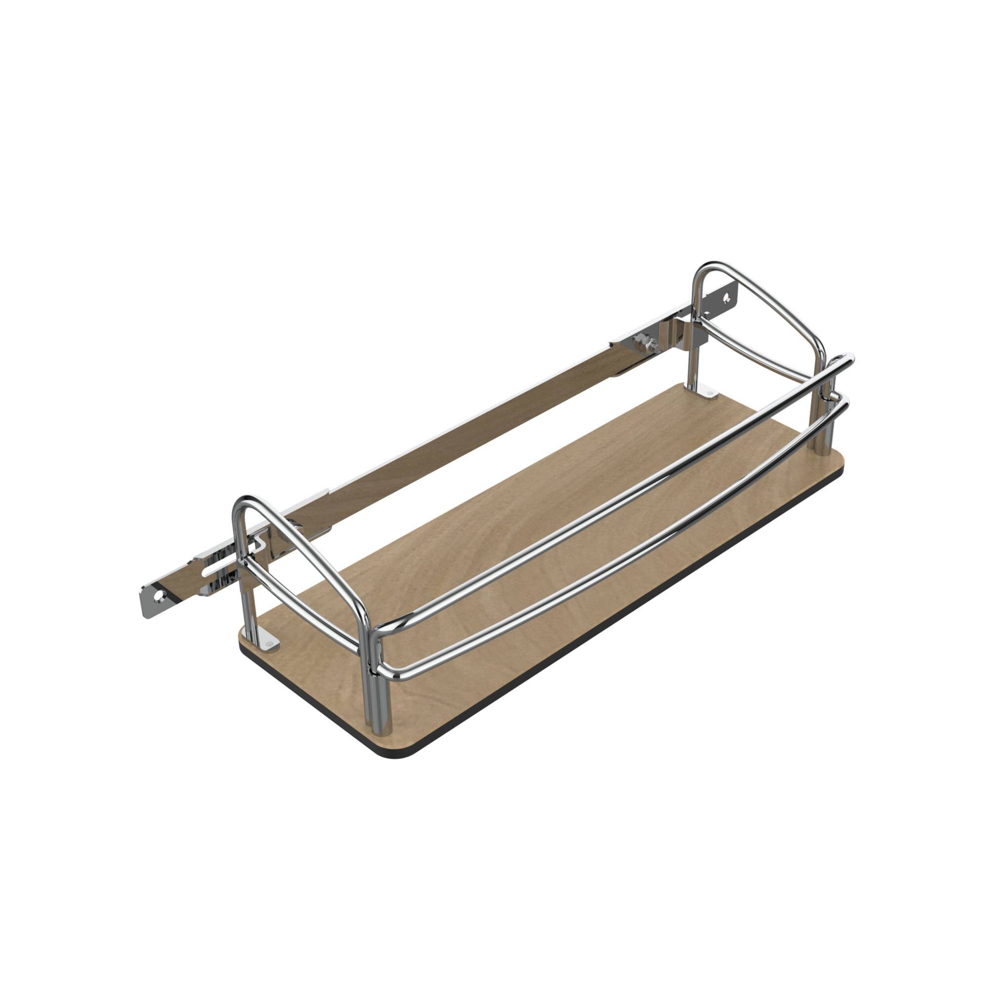 Alt View 3. Rev-A-Shelf - Rev-A-Shelf Steel Door/Wall Mount Spice Rack Pantry Shelf Organizer, 54DS-14-1 - Brown/Silver.