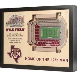 YouTheFan - Texas A&M Aggies 25.5" x 19.5" Kyle Field Stadium Views Wall Art - Multicolor