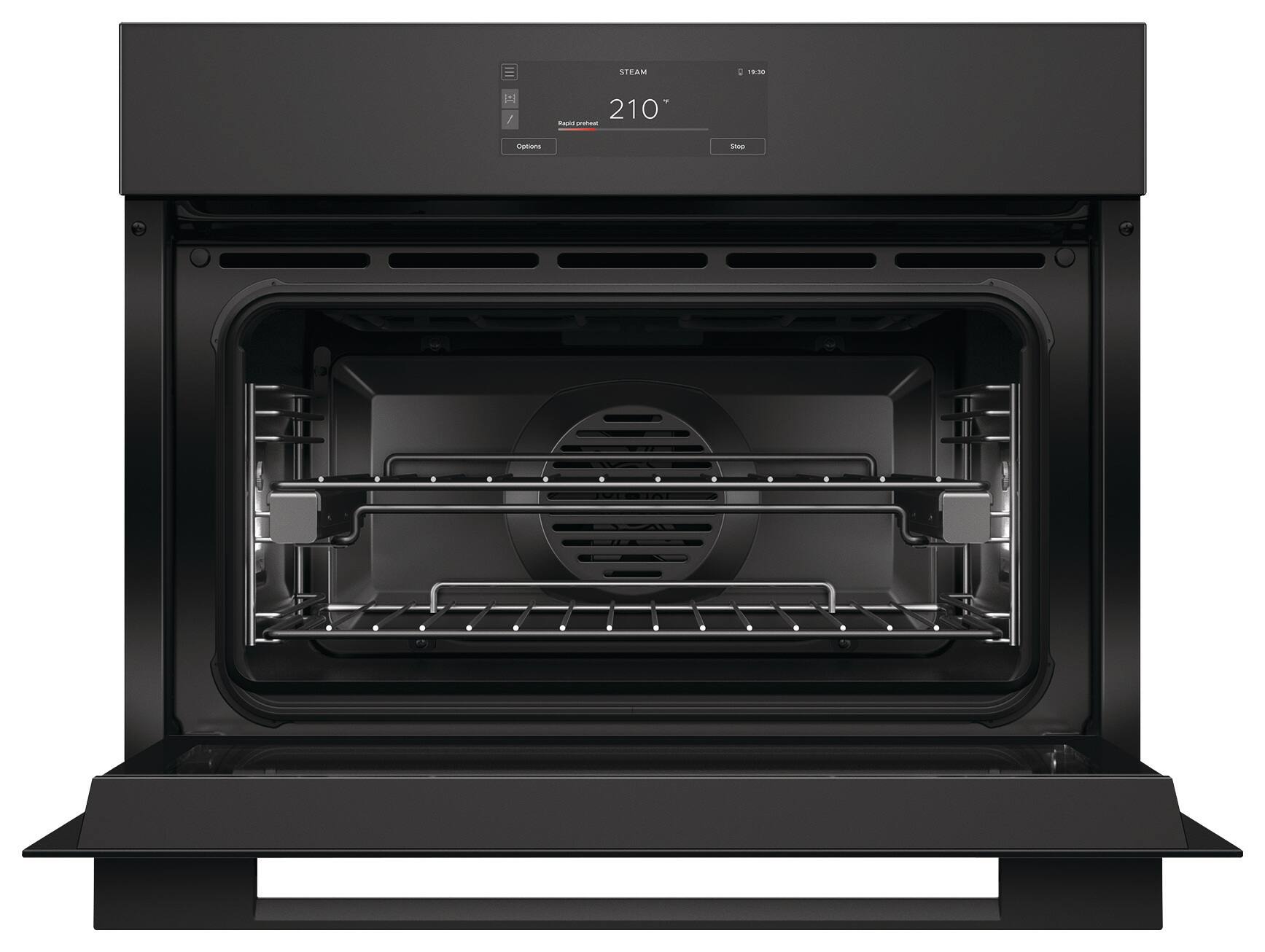 STEAM  
10:30  
210°  
Rapid preheat  
Options  
Stop