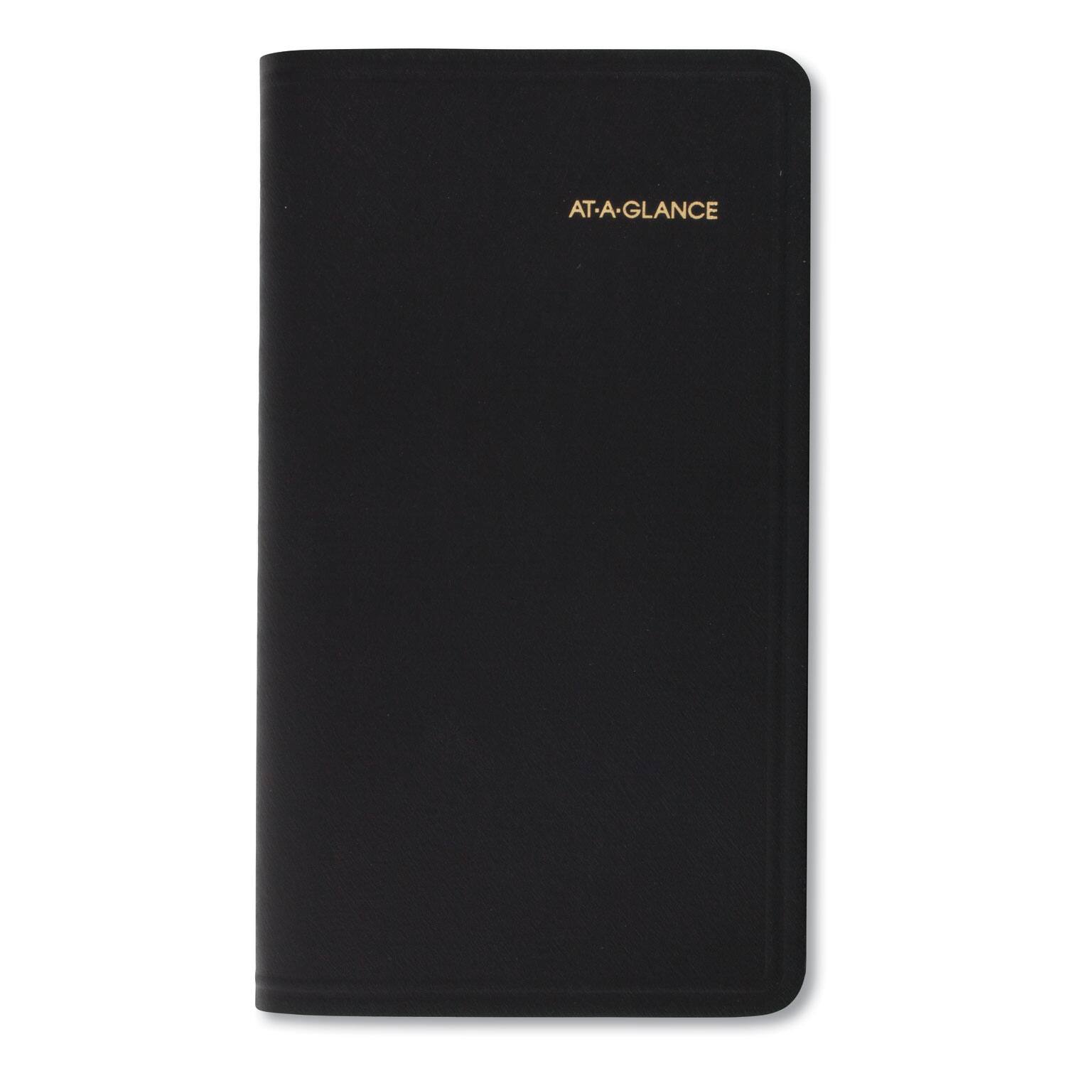 Left. AT-A-GLANCE - Compact Weekly Appointment Book 6.25 x 3.25 Black Cover 12 Month Jan to Dec 2026.