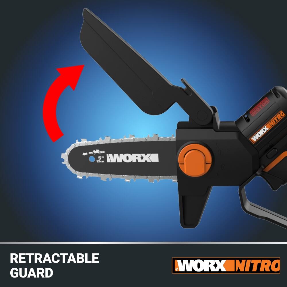 5" WORX 12c OR 0 MOTOR - NITRO WORX RETRACTABLE GUARD WORX NITRO