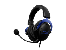 Front. HP - hyperx cloud gaming headset (black-blue) - Black.