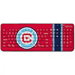 Keyscaper - Chicago Fire Stripe Design Wireless Keyboard - Multicolor