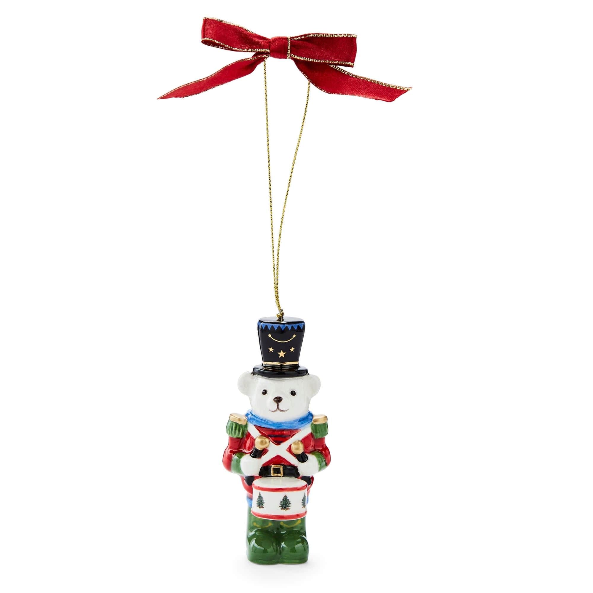 Spode- Christmas Tree Collection Teddy Bear Nutcracker Ornament- Multicolored