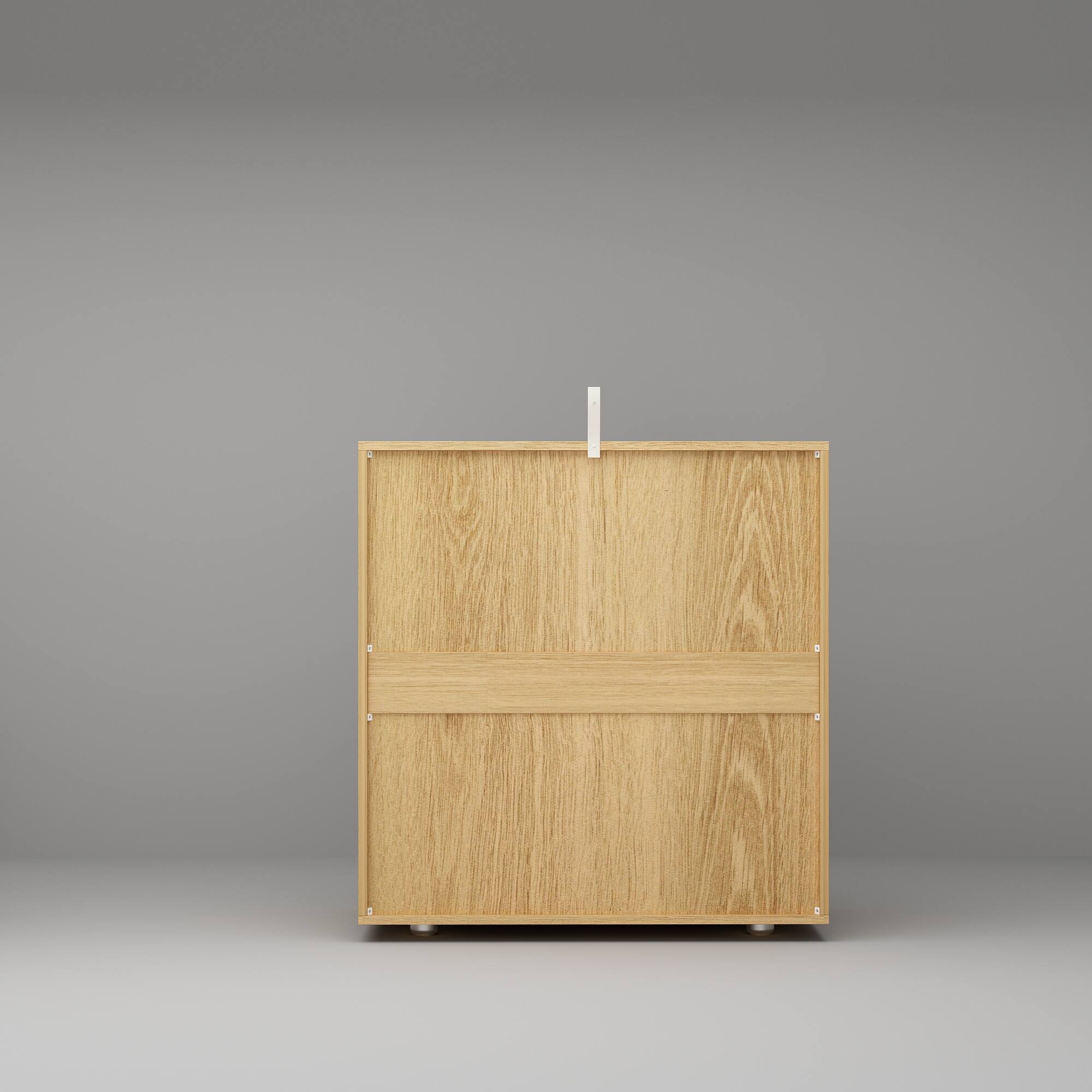 Back. FUFU & GAGA - FUFU&GAGA 3 - Drawer Dresser Compact Storage Unit – Natural Wood, Multi - Functional for Home Spaces - Wooden.