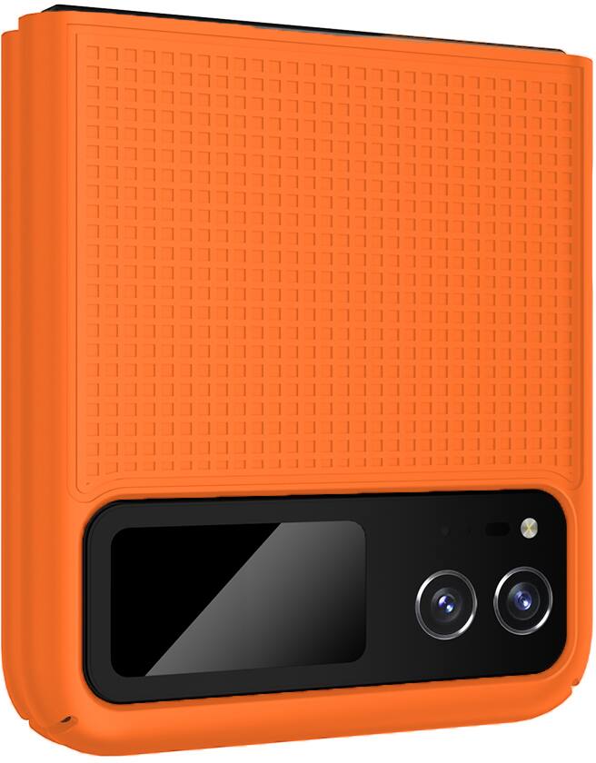 Alt View 9. Nakedcellphone - Slim Case for Motorola RAZR (2023) - Orange.