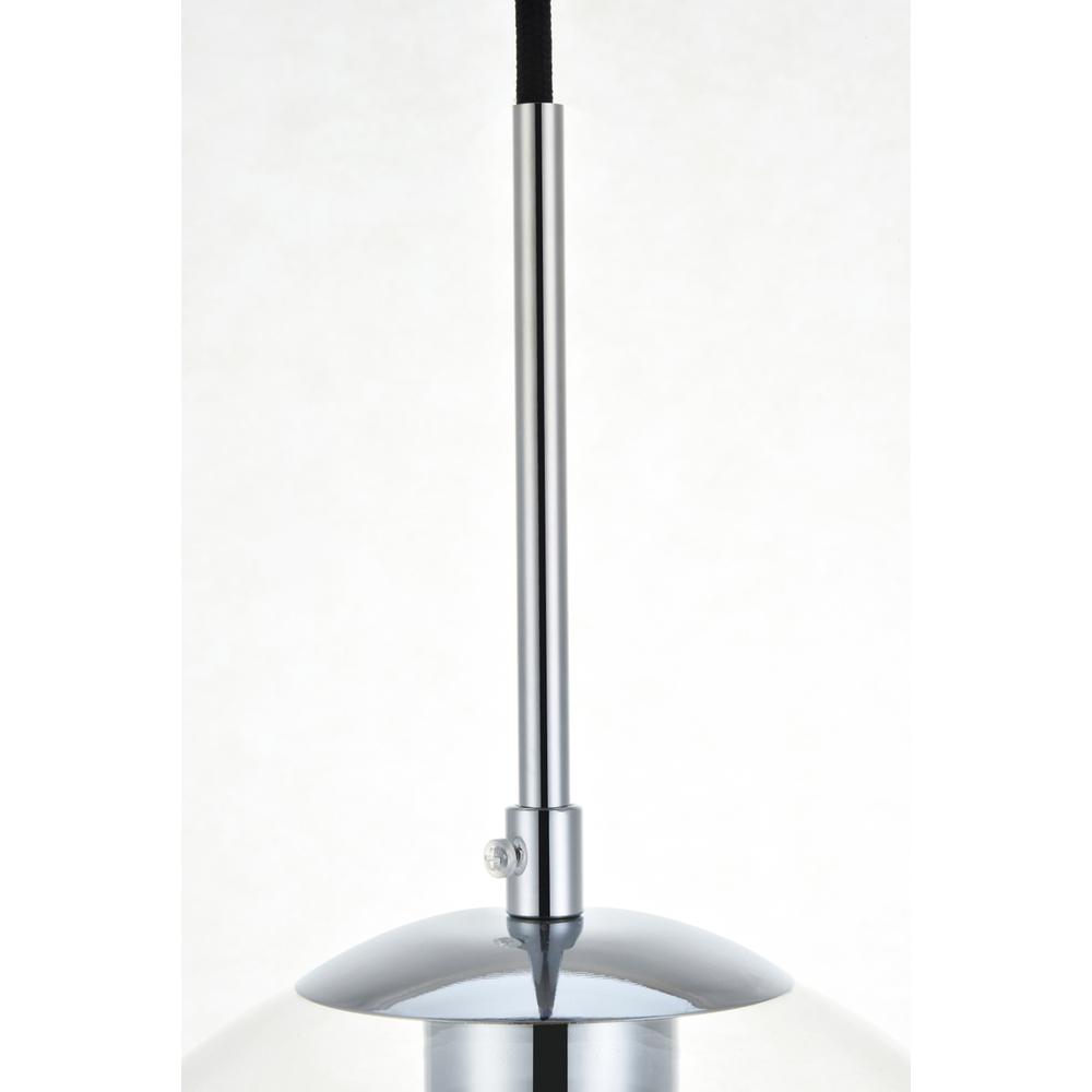 Alt View 1. Living District - Baxter 3 Lights Chrome Pendant With Clear Glass - Chrome And Clear.